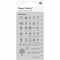 Paper Poetry - Rico Design - Bullet Diary Stencil Food
