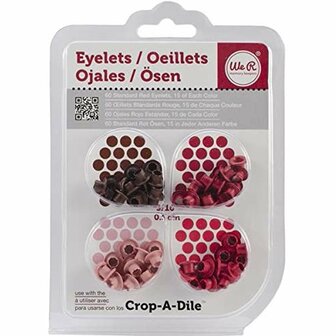 We R Memory Keepers - Crop-A-Dile Standard Eyelets: Red