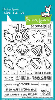 Lawn Fawn - Clear Stamps: How You Bean? seashell add-on