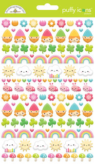 Doodlebug - puffy Icons Stickers: over the Rainbow