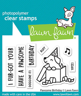 Lawn Fawn - Clear Stamps: Pawsome Birthday