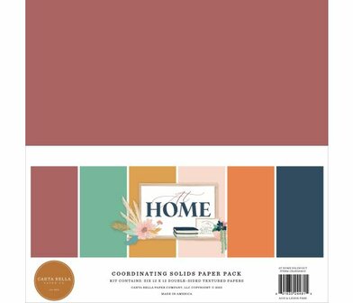 Carta Bella - 12 x 12 inch Coordinating Solids Paper Pack: At Home