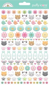 Doodlebug - Puffy Icons Stickers: Pretty Kitty