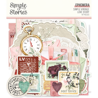 Simple Stories - Ephemera: Simple Vintage Love Story