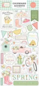 Carta Bella - Here Comes Spring Chipboard Accents (CBHCS352021)