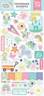 Echo Park - My Little Girl Chipboard Accents (MLG358021)