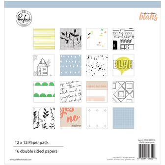 Pinkfresh Studio 12&quot; X 12&quot;Double-Sided Paper Pack: A Case Of The Blahs