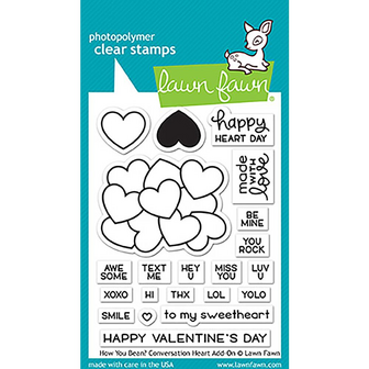 Lawn Fawn Clear Stamps: How You Bean? Heart add-on