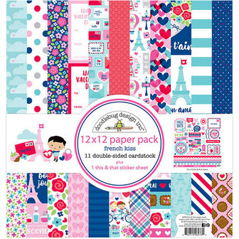 Doodlebug - 12&quot;x12&quot; Paper Pack: French Kiss