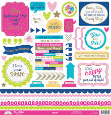 Doodlebug - This &amp; That Cardstock Stickers: Hello 