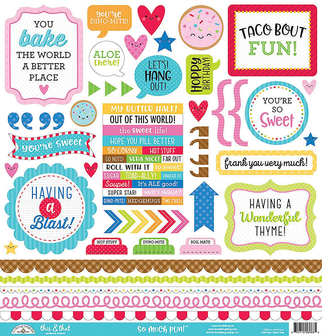 Doodlebug - This &amp; That Cardstock Stickers: So Much Pun