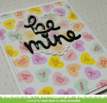 Lawn Fawn - Clear Stamps: How You Bean? Heart add-on