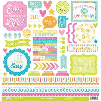 Doodlebug - This and That Cardstock Stickers: Sweet Summer