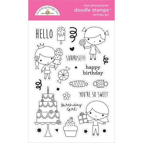 Doodlebug - Doodle stamps: Birthday Girl