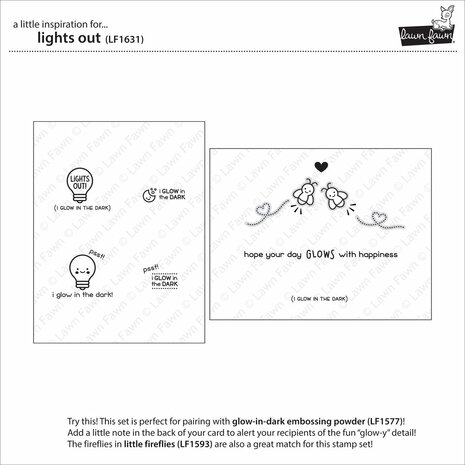 Lawn Fawn - Clear Stamps: Lights Out