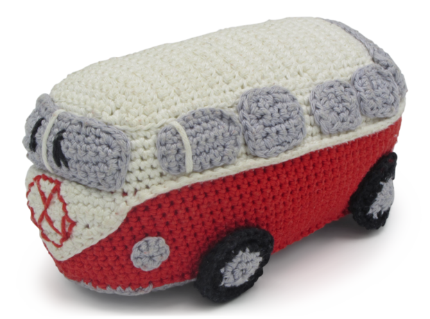 Crochet Kit Retro Van Red