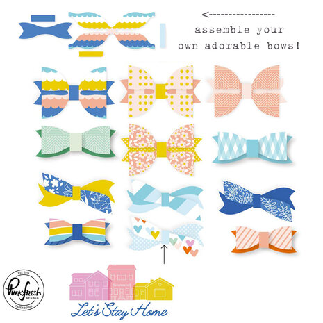 Pinkfresh Studio - Let's stay home: Fabric bows