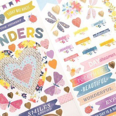 American Crafts - Paige Evans - 6"x12" Sticker Sheet: Wonders