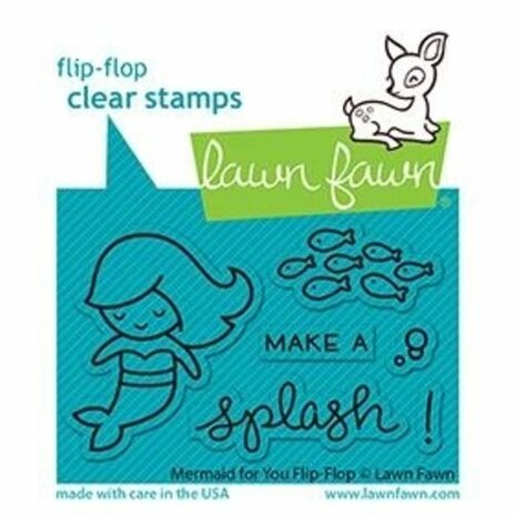 Lawn Fawn - Flip-Flop Clear Stamps: Mermaid for You