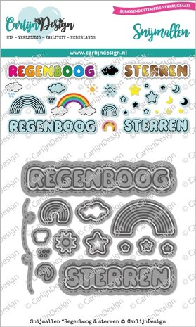 CarlijnDesign - Snijmallen: Regenboog & Sterren