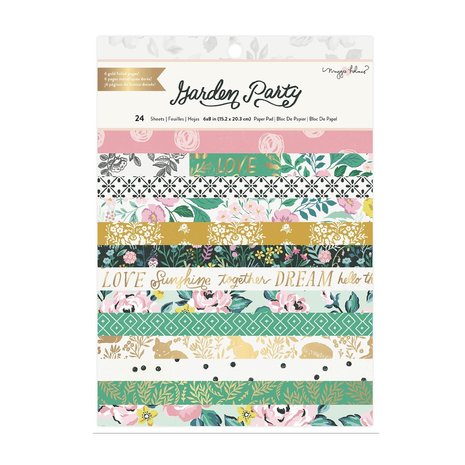 American Crafts - Maggie Holmes - 6"x8" paper pad: Garden Party