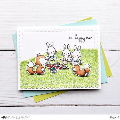 Mama Elephant - Clear stamps: Picnic with friends