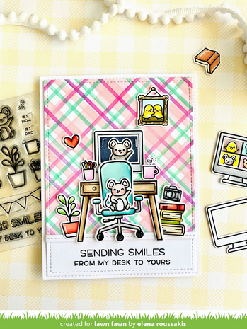 Lawn Fawn - Add-On Clear Stamps: Virtual friends