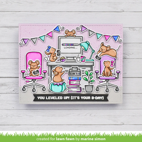 Lawn Fawn - Add-On Clear Stamps: Virtual friends