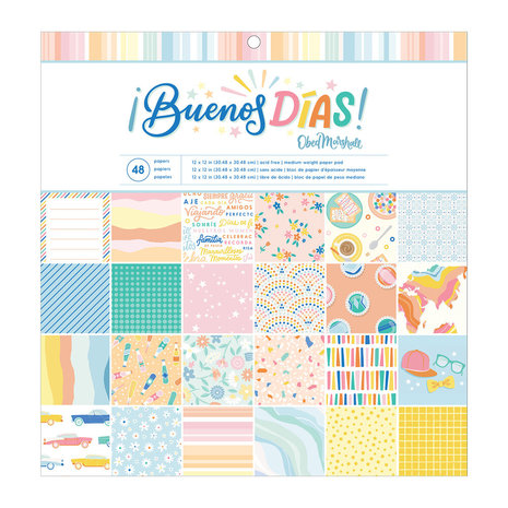 American Crafts - Obed Marshall - 12"x12" Paper Pad: Buenos Días 