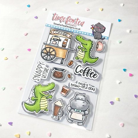Time For Tea Designs - Clear Stamps: Snappy Before Coffee