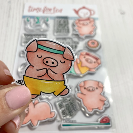 Time For Tea Designs - Clear Stamps: Workout Pigs