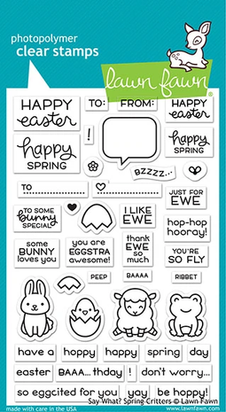 Lawn Fawn - Clear Stamps: Say What? Spring Critters