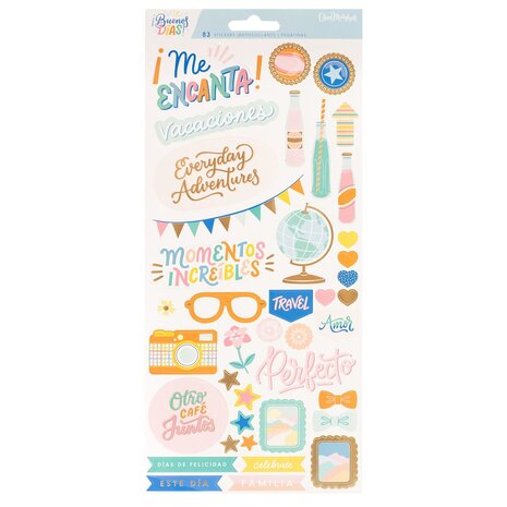American Crafts - Obed Marshall - 6"x12" Sticker Sheets: Buenos Días 