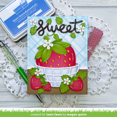 Lawn Fawn - Custom Craft Dies: Outside In Stitched Strawberry