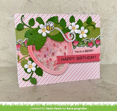 Lawn Fawn - Custom Craft Dies: Outside In Stitched Strawberry