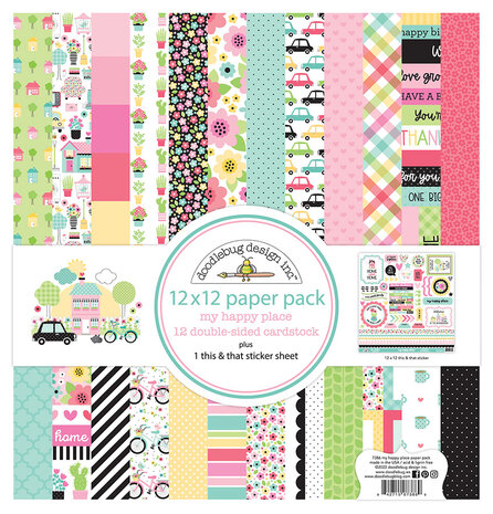 Doodlebug - 12"x12" Paper Pack: My Happy Place