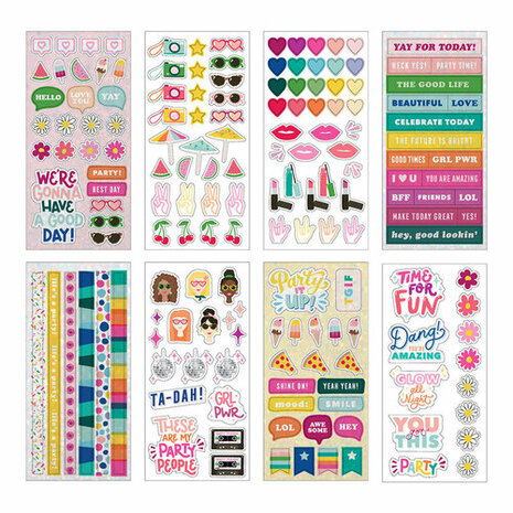 Damask Love - Life's a Party Collection - Mini Sticker Book with Foil Accents