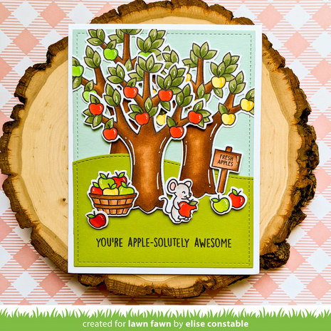 Lawn Fawn - Clear Stamps: Apple-solutely Awesome
