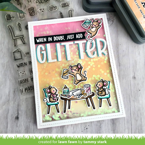 Lawn Fawn - Clear Stamps: Just Add Glitter