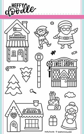Heffy Doodle - Clear Stamps: Santa's Village