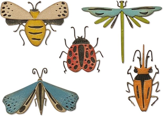 Sizzix - thinlits die set funky insects