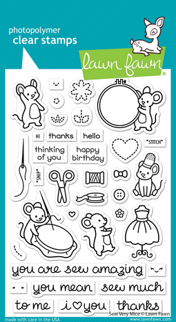 Lawn Fawn - Clear Stamps: Sew Very Mice