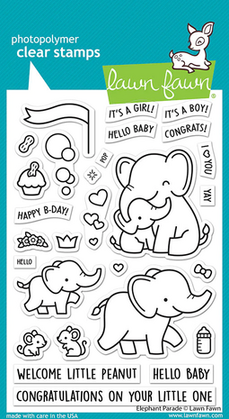 Lawn Fawn - Clear Stamps: Elephant Parade