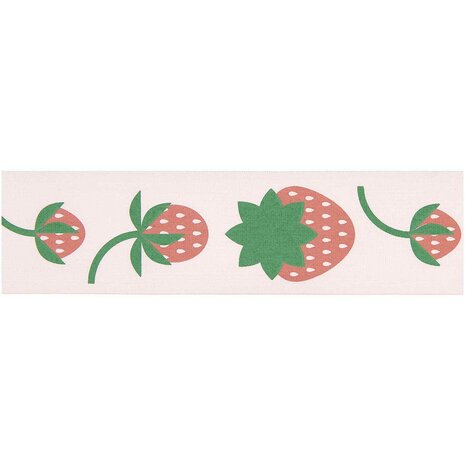 Rico Design Taffeta ribbon strawberries