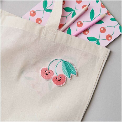 Rico Design textiel patch Double Cherries