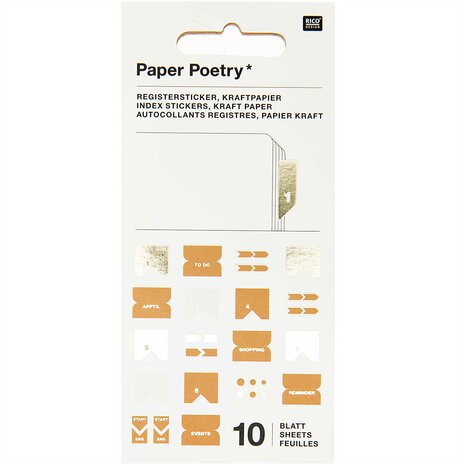 Paper Poetry by Rico Design index stickers craft