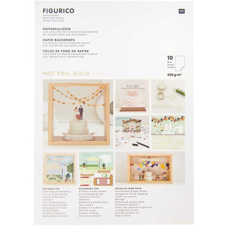 Paper Poetry by Rico Design FIGURICO Paper backdrops pad, A4, 22 sheets