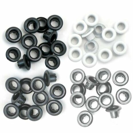 We R Memory Keepers - Crop-A-Dile Standard Eyelets: Grey