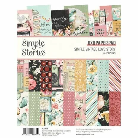 Simple Stories - 6"x8" Paper Pad: Simple Vintage Love Story