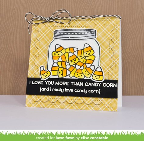 Lawn Fawn - Clear Stamps: How You Bean? Candy Corn Add On